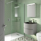 Crosswater Gallery 8 Polished Stainless Steel 800mm Wetroom Screen